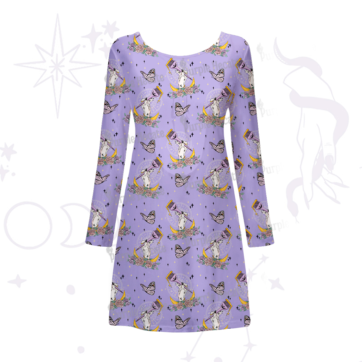 Purplehecate The Hair Colorist Beachwear Cover-Up Dress