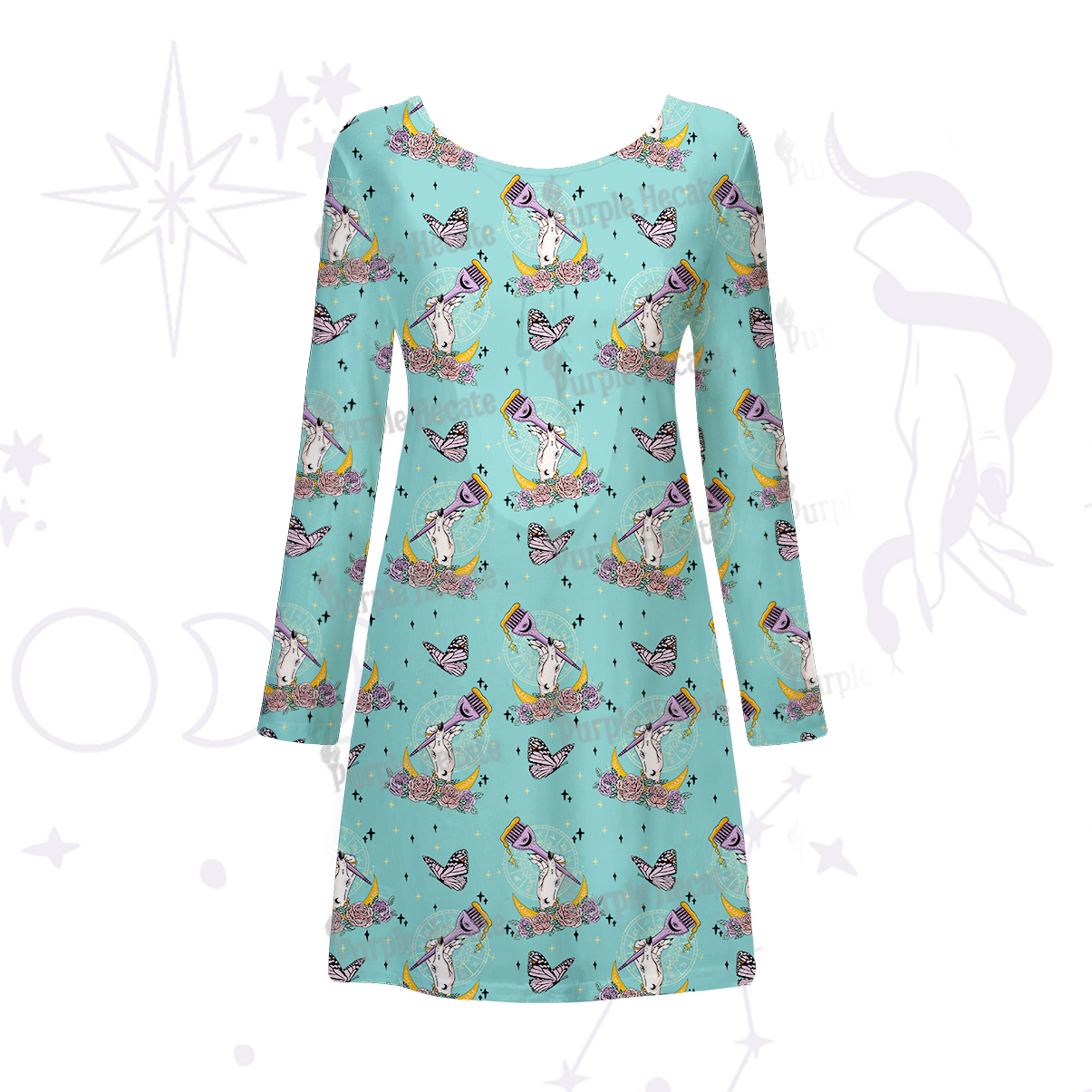 Purplehecate The Hair Colorist Beachwear Cover-Up Dress