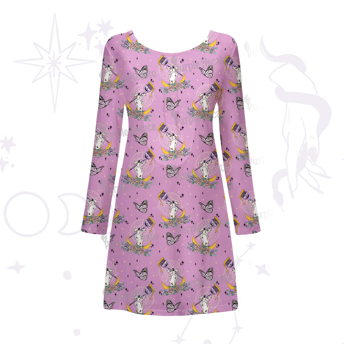 Purplehecate The Hair Colorist Beachwear Cover-Up Dress