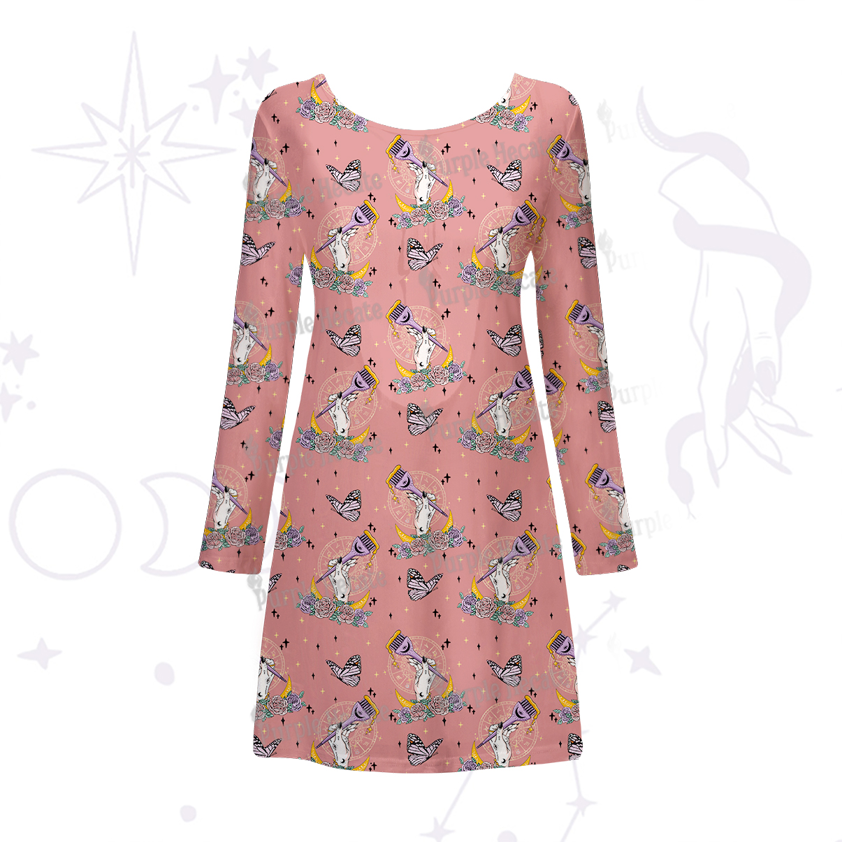 Purplehecate The Hair Colorist Beachwear Cover-Up Dress