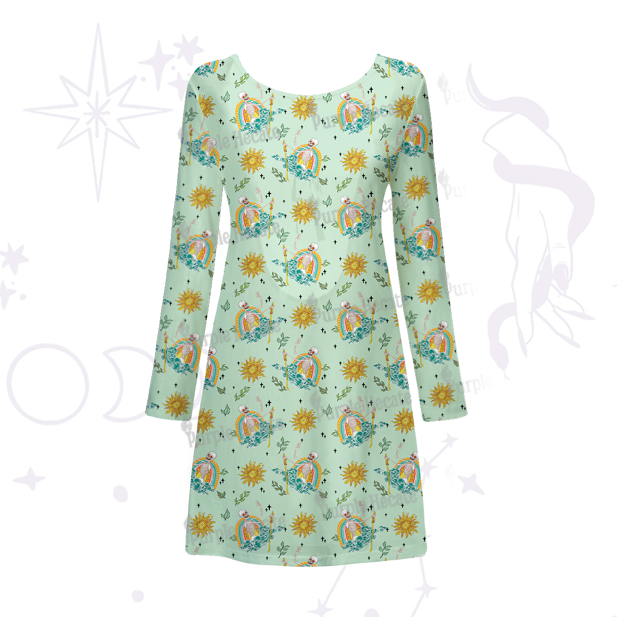 Purplehecate The Audacity Beachwear Cover-Up Dress