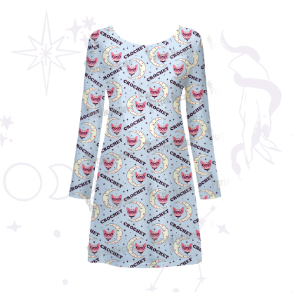 Purplehecate Cat Crochet Beachwear Cover-Up Dress