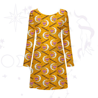 Purplehecate Cat Crochet Beachwear Cover-Up Dress