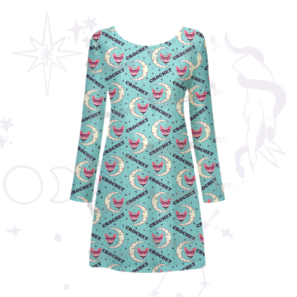 Purplehecate Cat Crochet Beachwear Cover-Up Dress