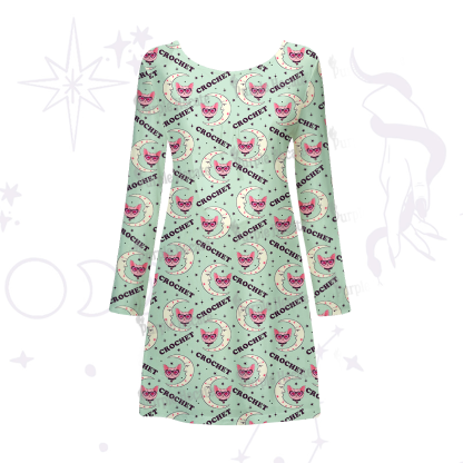 Purplehecate Cat Crochet Beachwear Cover-Up Dress