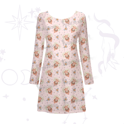 Purplehecate Aries Spirit Zodiac Beachwear Cover-Up Dress