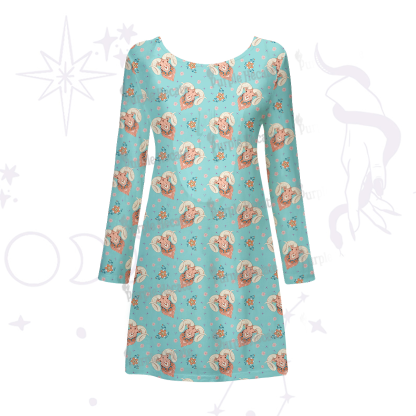 Purplehecate Aries Spirit Zodiac Beachwear Cover-Up Dress