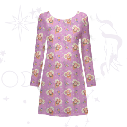 Purplehecate Aries Spirit Zodiac Beachwear Cover-Up Dress