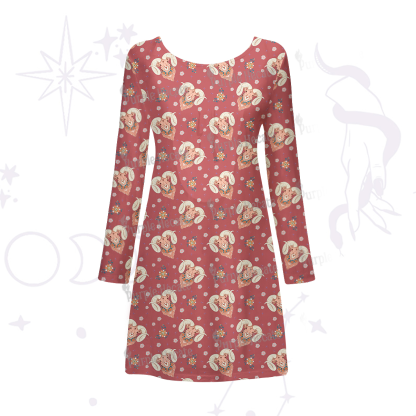 Purplehecate Aries Spirit Zodiac Beachwear Cover-Up Dress