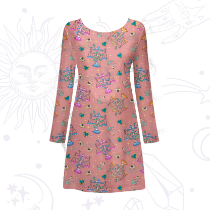 Purplehecate Libra Spirit Zodiac Beachwear Cover-Up Dress