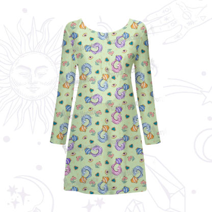 Purplehecate Aquarius Spirit Zodiac Beachwear Cover-Up Dress