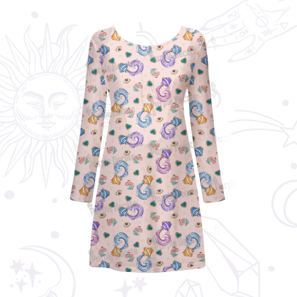 Purplehecate Aquarius Spirit Zodiac Beachwear Cover-Up Dress