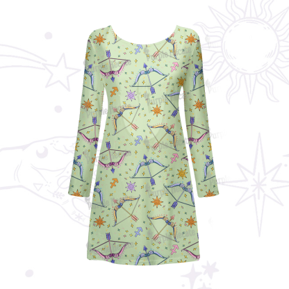 Purplehecate Sagittarius Spirit Zodiac Beachwear Cover-Up Dress