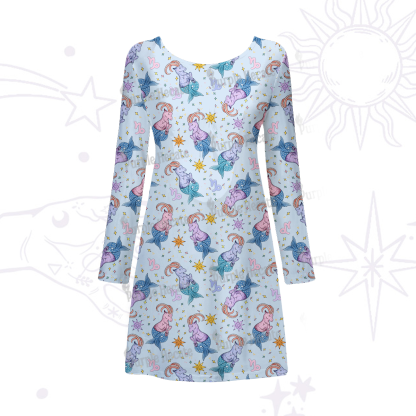 Purplehecate Capricorn Spirit Zodiac Beachwear Cover-Up Dress