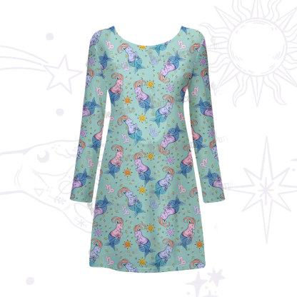 Purplehecate Capricorn Spirit Zodiac Beachwear Cover-Up Dress