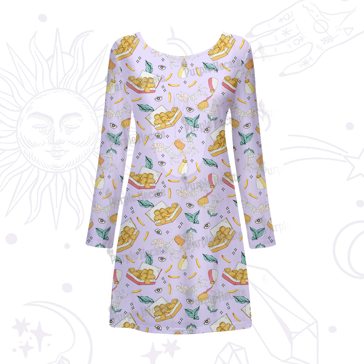 Purplehecate The Chicken Nugget Beachwear Cover-Up Dress