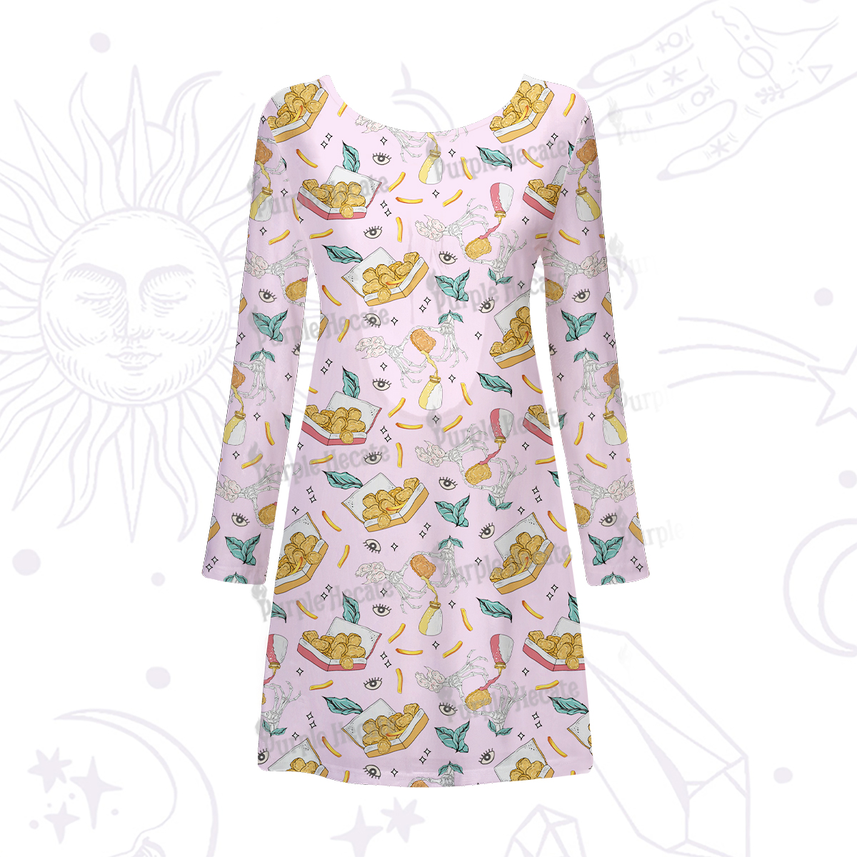 Purplehecate The Chicken Nugget Beachwear Cover-Up Dress