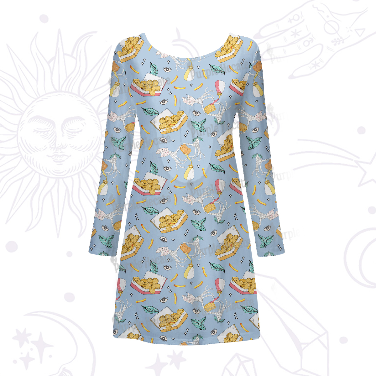 Purplehecate The Chicken Nugget Beachwear Cover-Up Dress