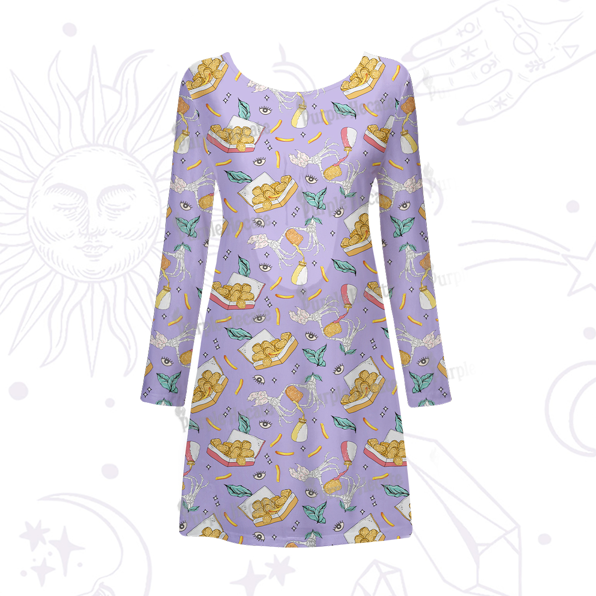Purplehecate The Chicken Nugget Beachwear Cover-Up Dress