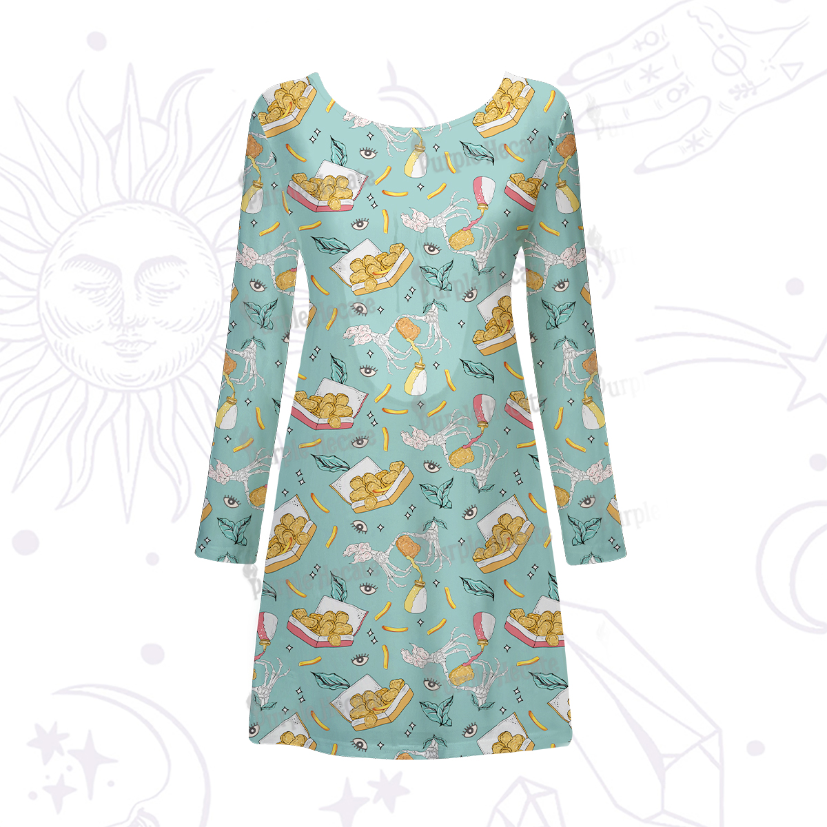 Purplehecate The Chicken Nugget Beachwear Cover-Up Dress