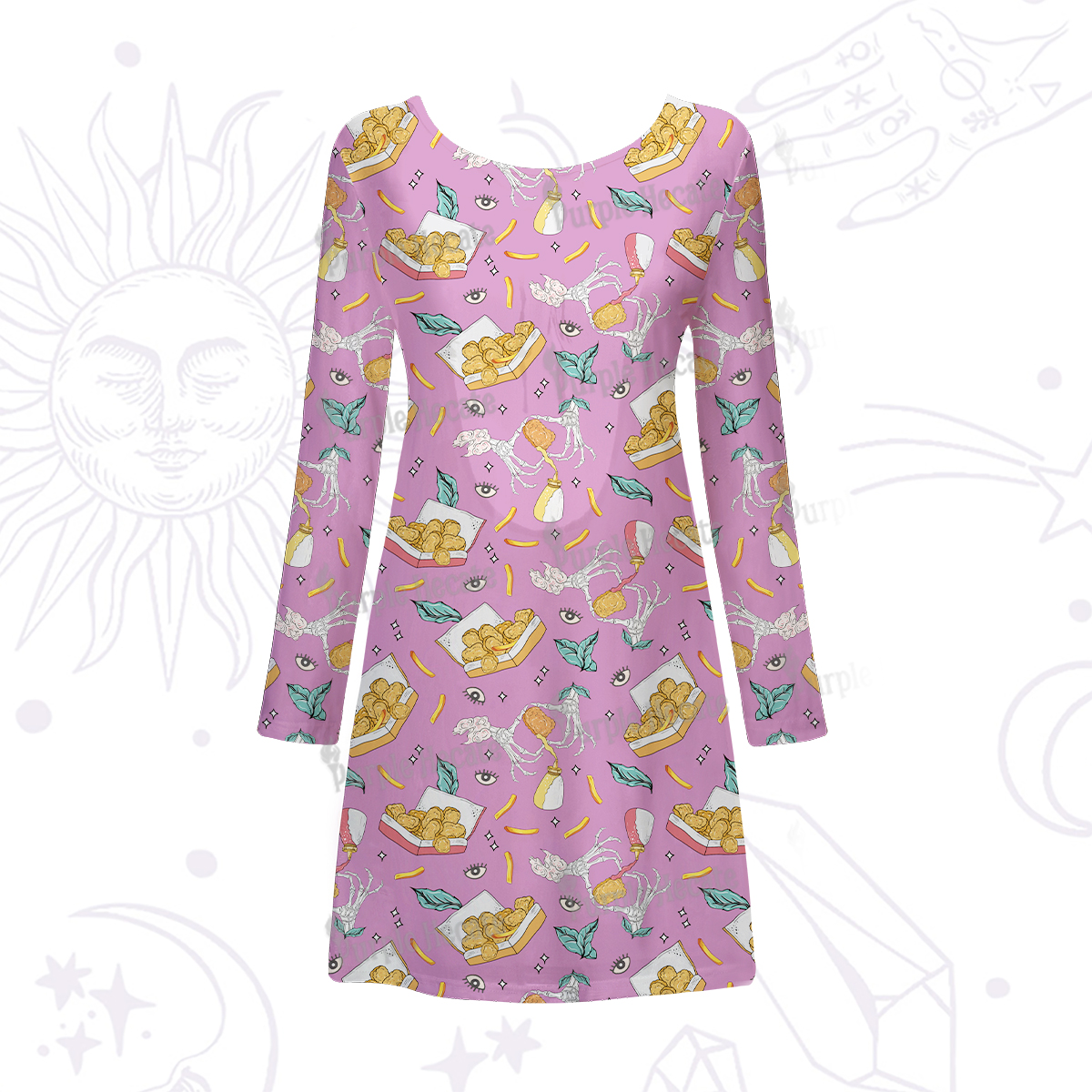 Purplehecate The Chicken Nugget Beachwear Cover-Up Dress