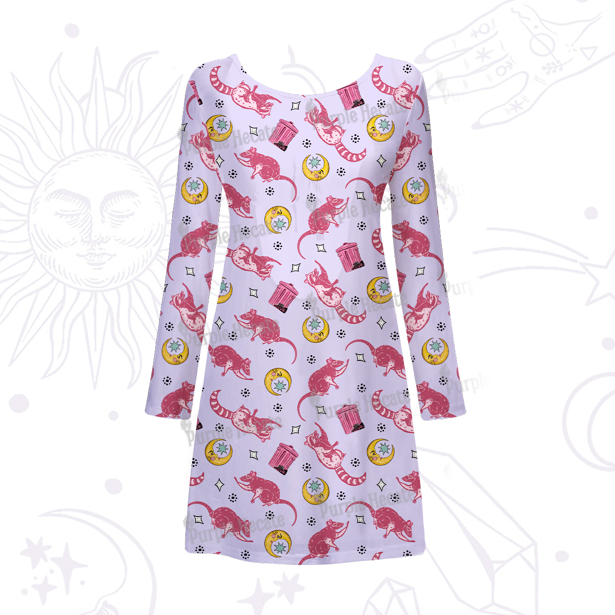 Purplehecate Team Trash Beachwear Cover-Up Dress