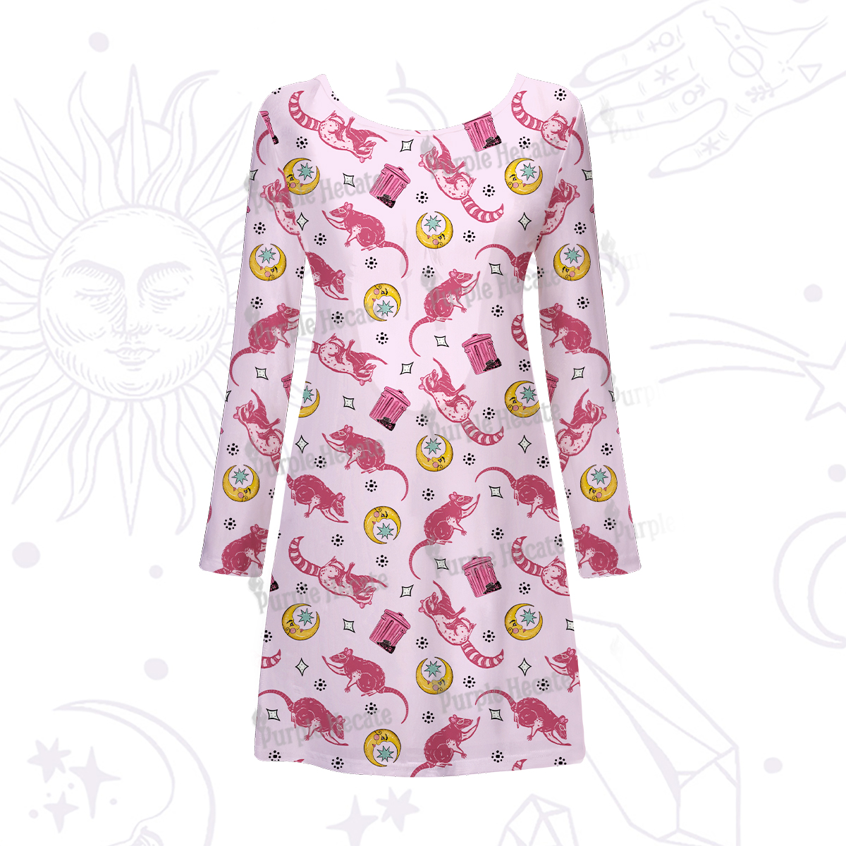 Purplehecate Team Trash Beachwear Cover-Up Dress