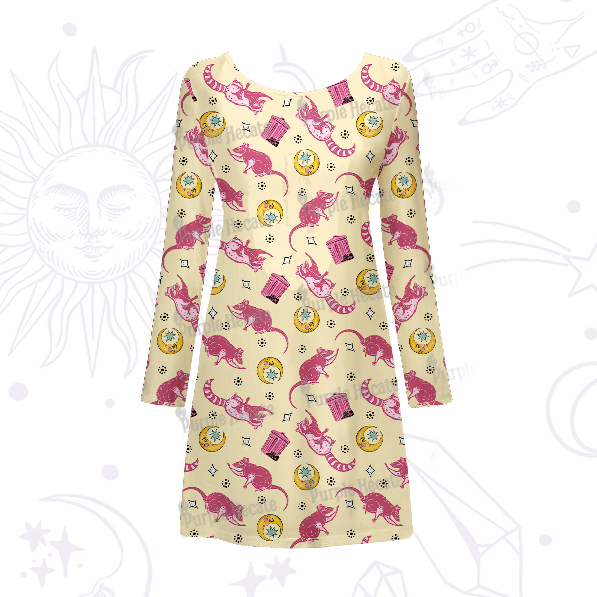 Purplehecate Team Trash Beachwear Cover-Up Dress