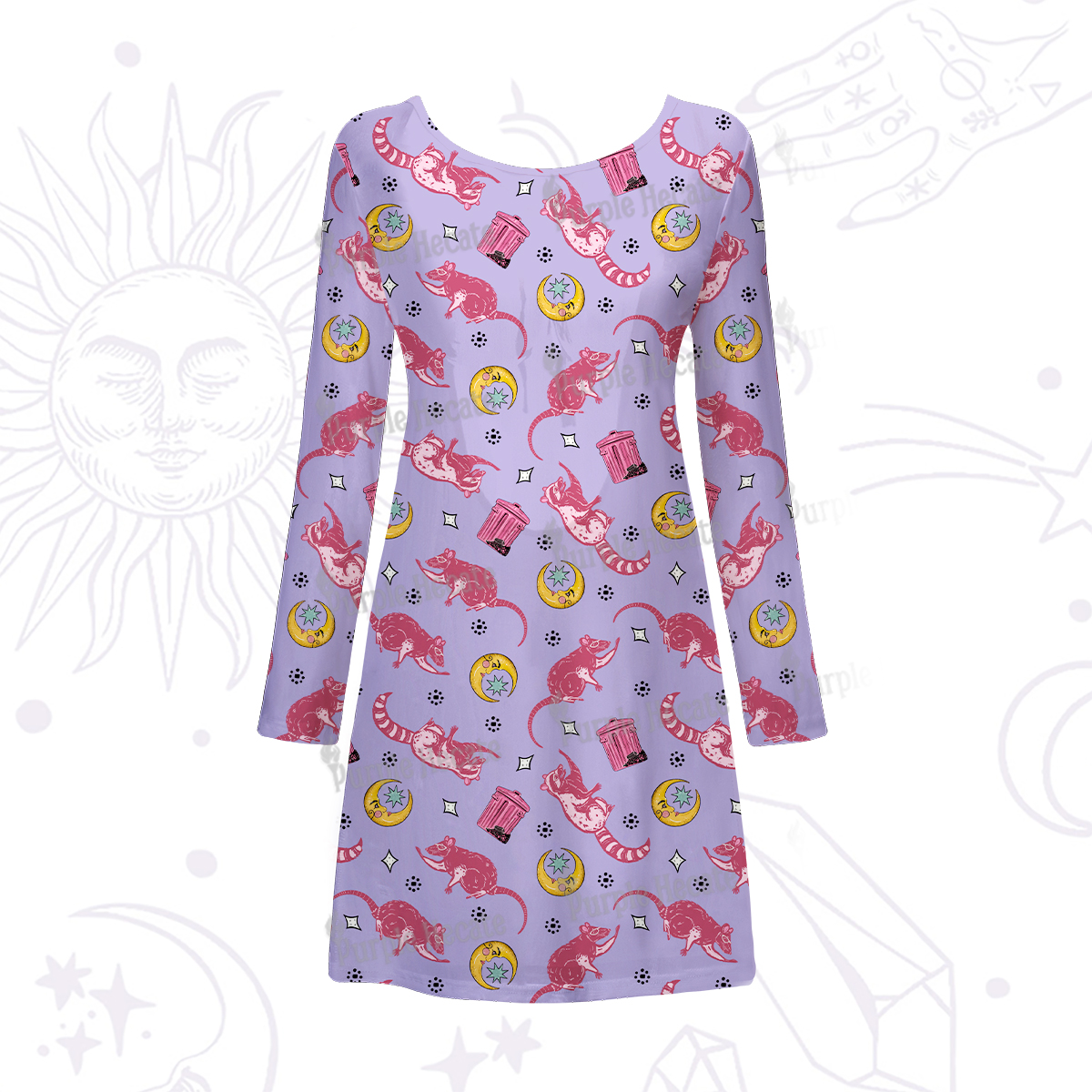 Purplehecate Team Trash Beachwear Cover-Up Dress