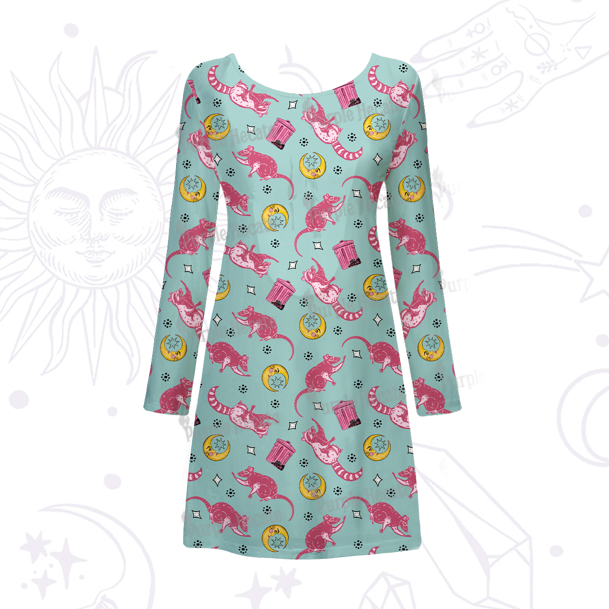 Purplehecate Team Trash Beachwear Cover-Up Dress