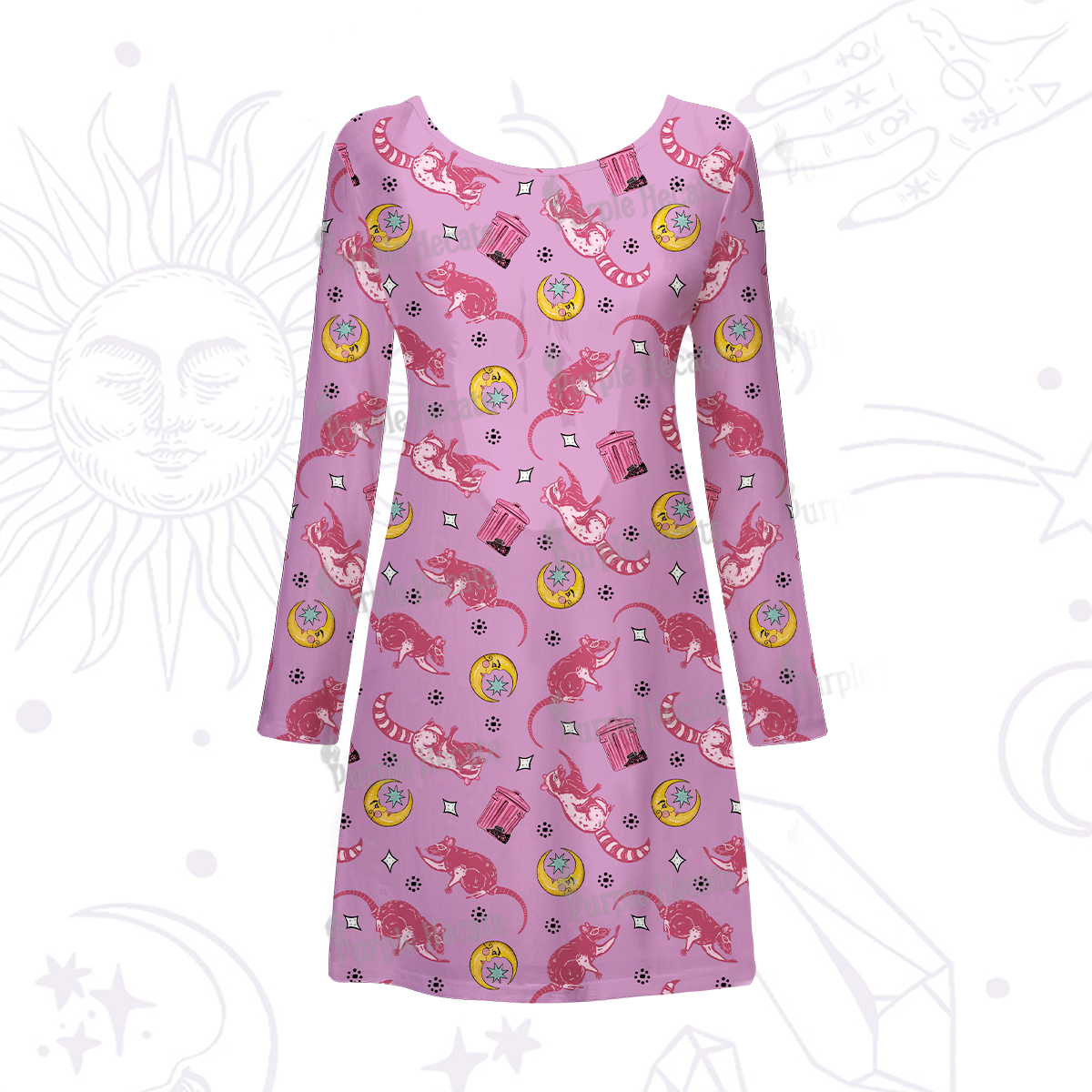 Purplehecate Team Trash Beachwear Cover-Up Dress