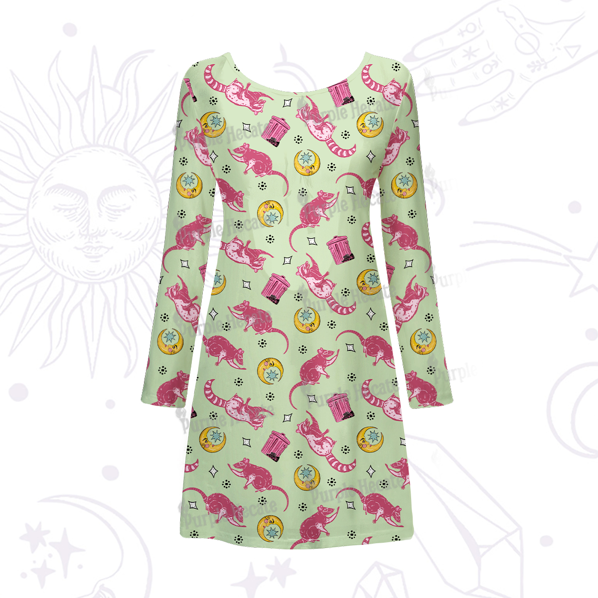 Purplehecate Team Trash Beachwear Cover-Up Dress