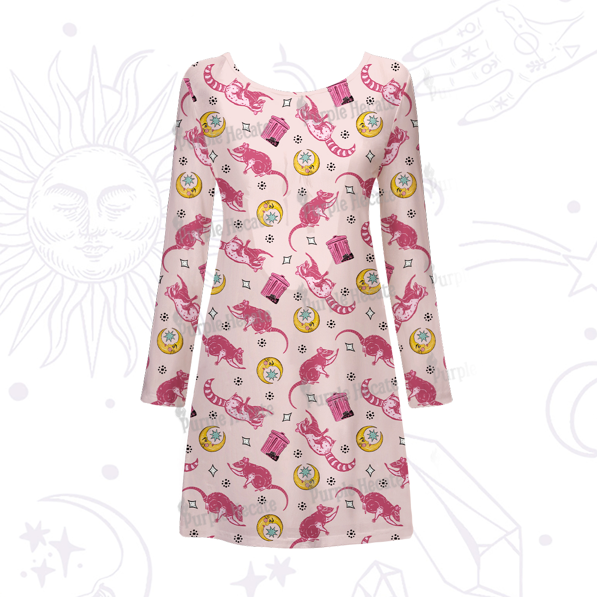 Purplehecate Team Trash Beachwear Cover-Up Dress