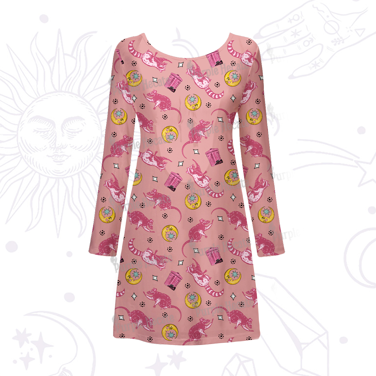 Purplehecate Team Trash Beachwear Cover-Up Dress