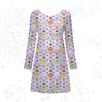 Purplehecate Magical Spiced Pumpkin Beachwear Cover-Up Dress