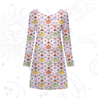 Purplehecate Magical Spiced Pumpkin Beachwear Cover-Up Dress