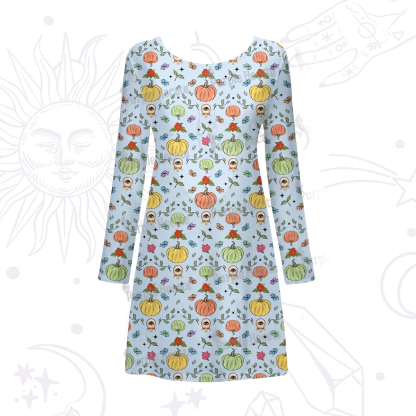 Purplehecate Magical Spiced Pumpkin Beachwear Cover-Up Dress