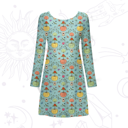 Purplehecate Magical Spiced Pumpkin Beachwear Cover-Up Dress