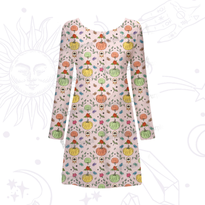 Purplehecate Magical Spiced Pumpkin Beachwear Cover-Up Dress