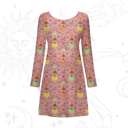 Purplehecate Magical Spiced Pumpkin Beachwear Cover-Up Dress