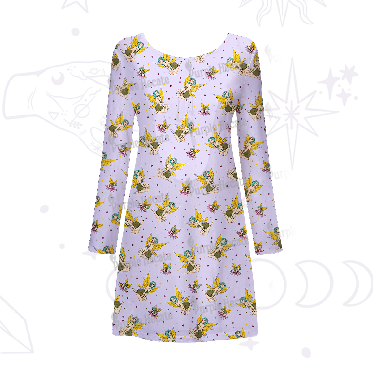 Purplehecate Fantasy Fairy Beachwear Cover-Up Dress