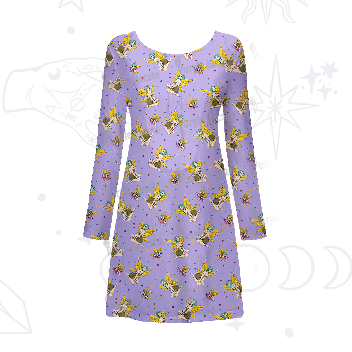 Purplehecate Fantasy Fairy Beachwear Cover-Up Dress