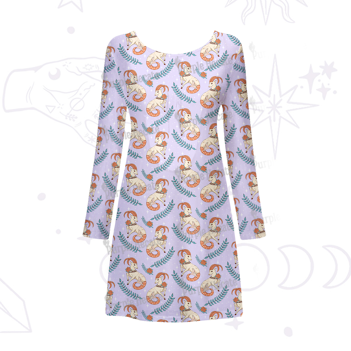 [Copy]Purplehecate Witchy Spellbook Beachwear Cover-Up Dress