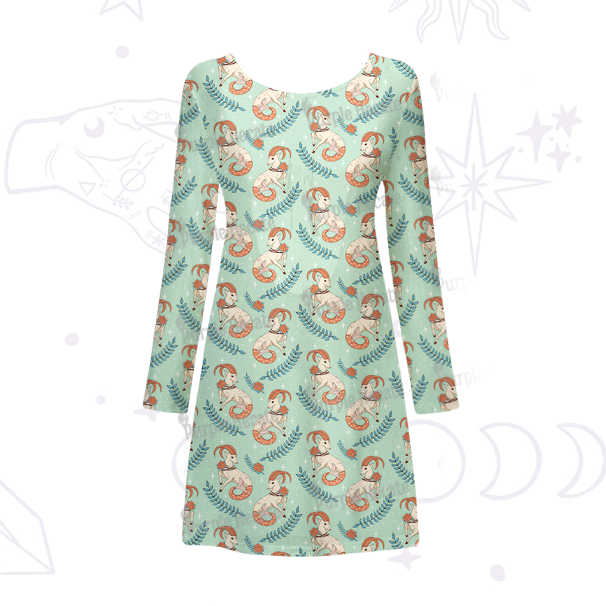 [Copy]Purplehecate Witchy Spellbook Beachwear Cover-Up Dress