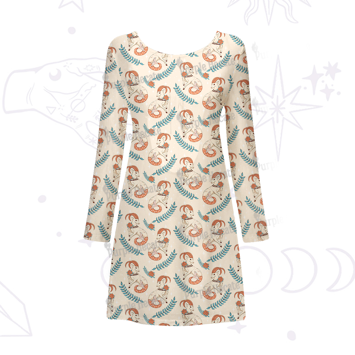 [Copy]Purplehecate Witchy Spellbook Beachwear Cover-Up Dress