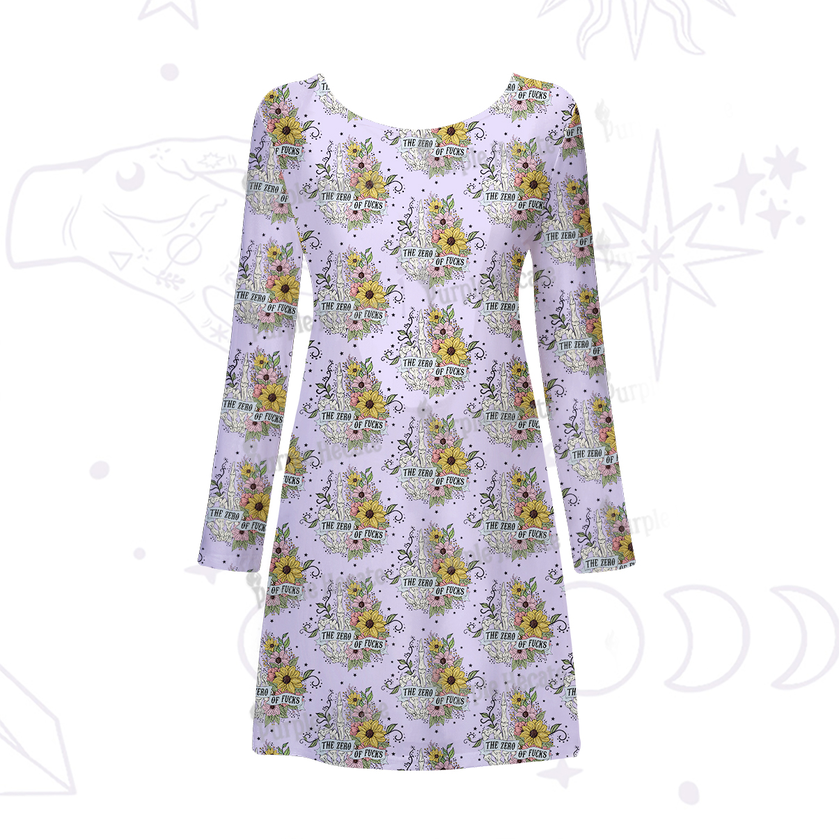 Purplehecate The Zero Of Fucks Beachwear Cover-Up Dress