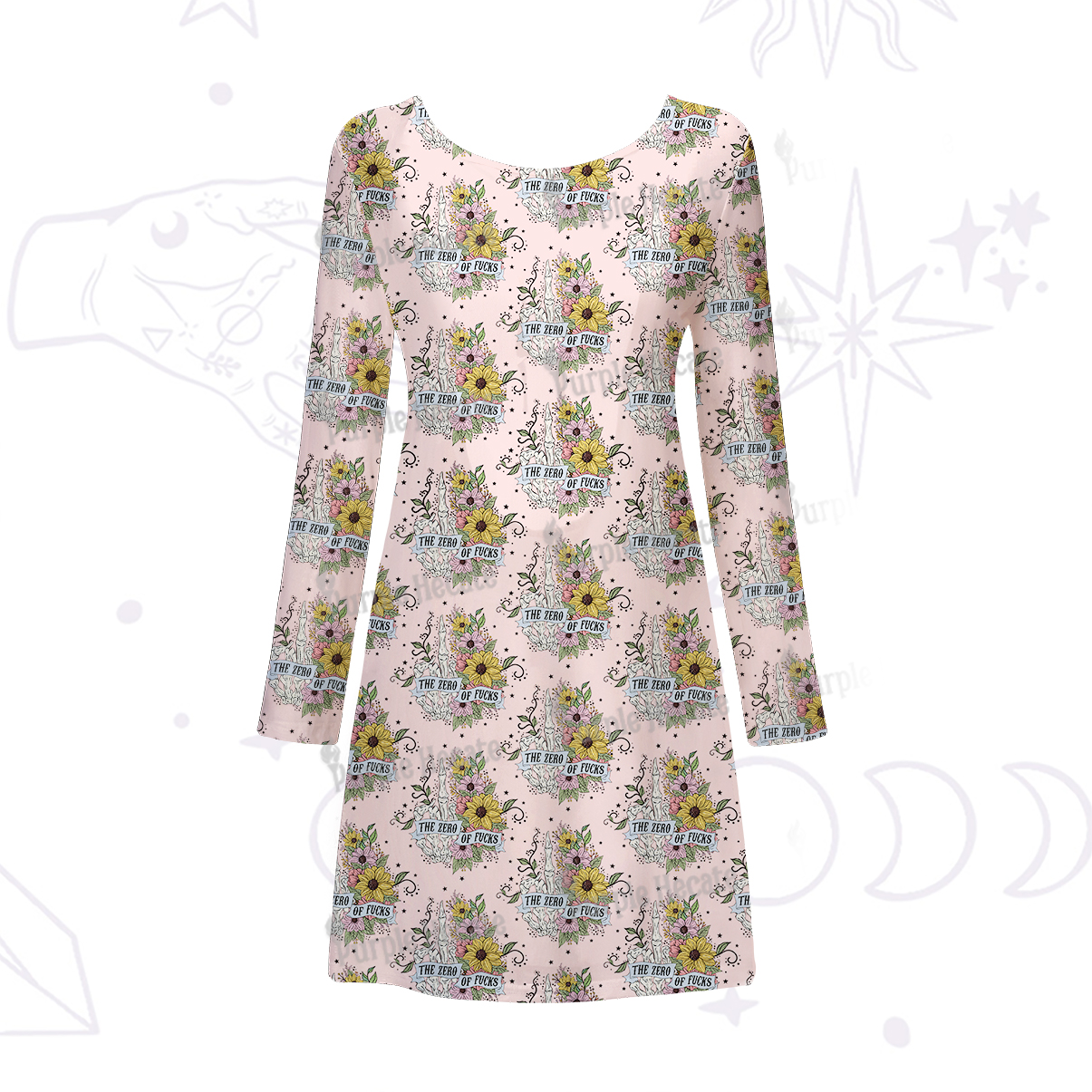 Purplehecate The Zero Of Fucks Beachwear Cover-Up Dress