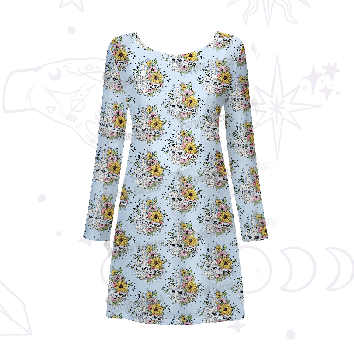 Purplehecate The Zero Of Fucks Beachwear Cover-Up Dress