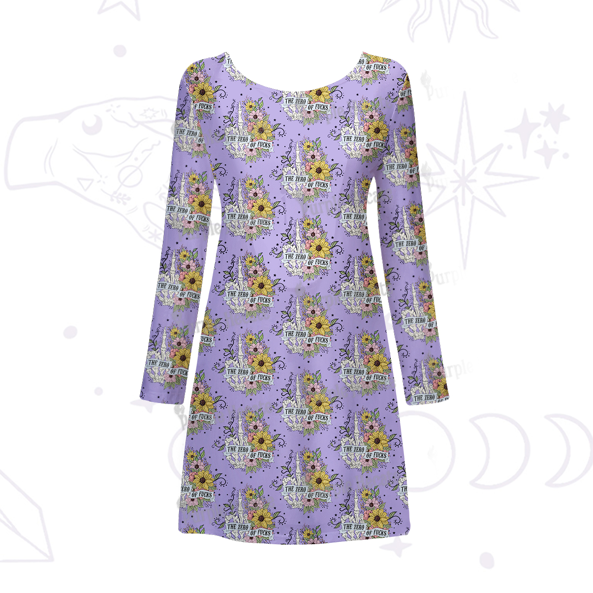 Purplehecate The Zero Of Fucks Beachwear Cover-Up Dress