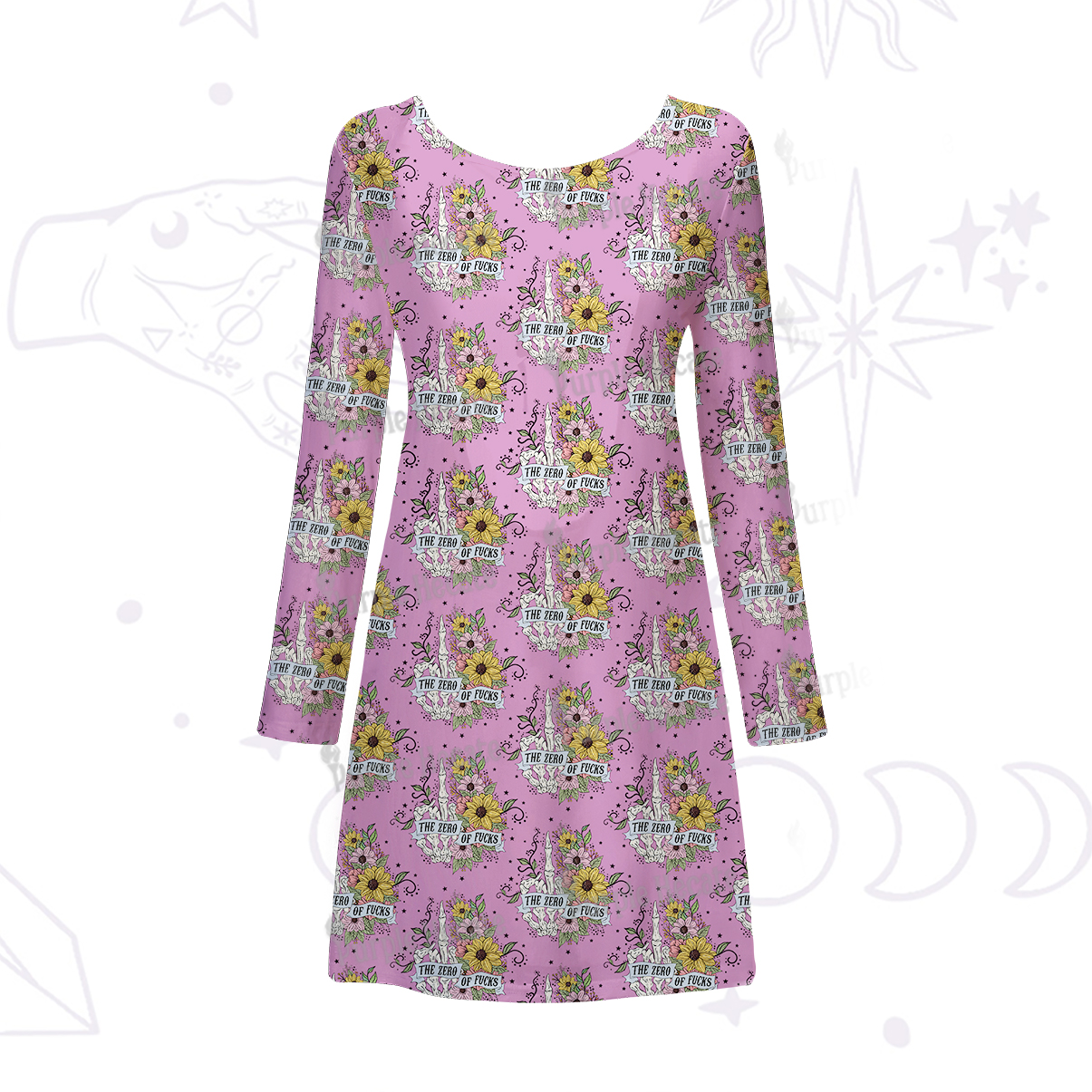 Purplehecate The Zero Of Fucks Beachwear Cover-Up Dress